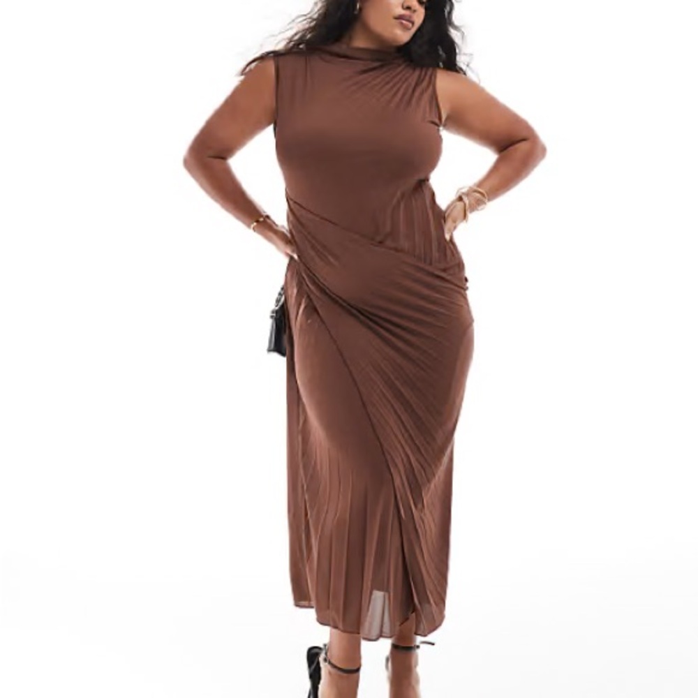 ASOS Curve Brown Maxi Dress